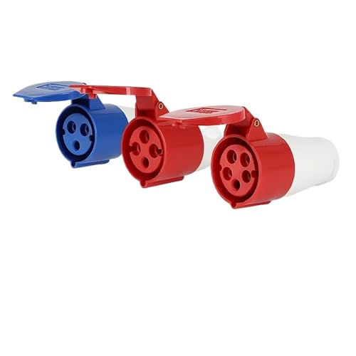 5/10-Piece Industrial Plug Connector 220V/380V/415V, 16A/32A/63A/125A, IP44/IP67 Panel Plug(Connector,10 PCS_4P)