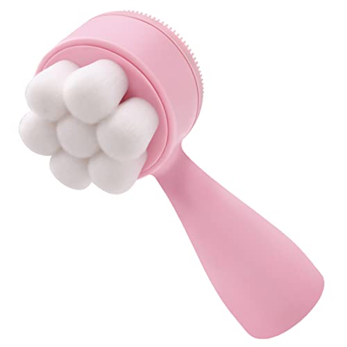 PACKOVE Face Scrubber Brush Double Sided Soft Facial Cleansing Tool for Deep Cleansing Gentle Exfoliation Blackhead Removal and Facial Massage Skin Friendly and Durable
