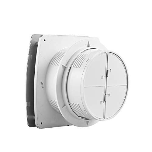 Hon&Guan Kitchen Exhaust Fan Wall Vent Fan, 141 Cfm 6'' Bathroom Exhaust Fan Through Wall Exhaust Fan With Anti-Backflow Check Valve, For Ceiling And Wall Mount, Silver-With Fastening Ring. #TOP7