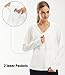 Libin Women's Full Zip UPF 50+ Sun Protection Hoodie Jacket Long Sleeve Sun Shirt Hiking Outdoor Performance with Pockets White XXL