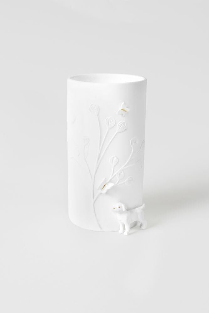 Porcelana capas florero perro de pie