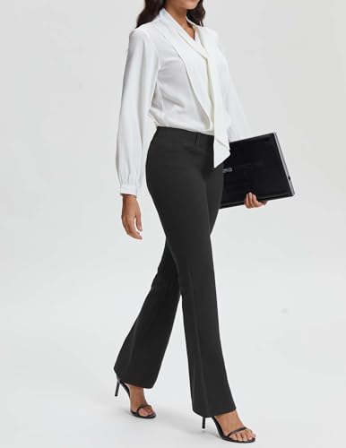 Stelle Women's 30" Bootcut Dress Pants Business Casual with Pockets Stretchy High Waisted Office Pull On Slacks for Work3
