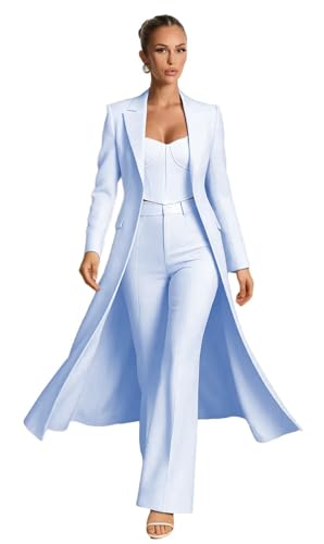 Suits for Women Business Casual Piece V Neck Womens Suit Long