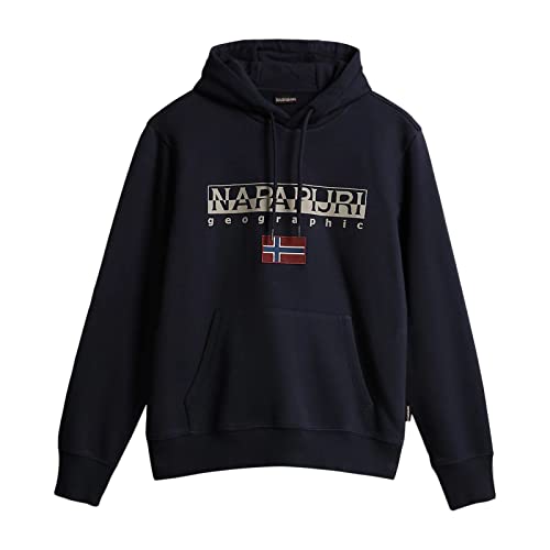 Napapijri sweat à capuche coton doux avec logo imprimé et finitions côtelées