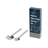 Naoki Matcha Stainless Steel Measuring Spoon/Scoop Matcha Set - 2g (1 teaspoon) and 6g (1 table spoon) Serving Of Matcha Powder
