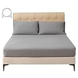 Grounding Sheets King Size, 20% Silver Fiber + 80% Organic Cotton, Conductive Fitted Grounded Bed Sheet with Deep Pocket for Bed & Sleeping (Gray, 78'x80'x15')