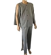 DEEYOTA Patient Gown with Zipper,Full Opening Care Hospital Gown,Cotton Post-Operative Nursing Go...