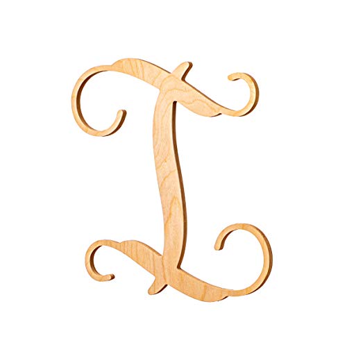 UnfinishedWoodCo Single Vine Unfinished Monogram I Decorative Letter, 13-Inch