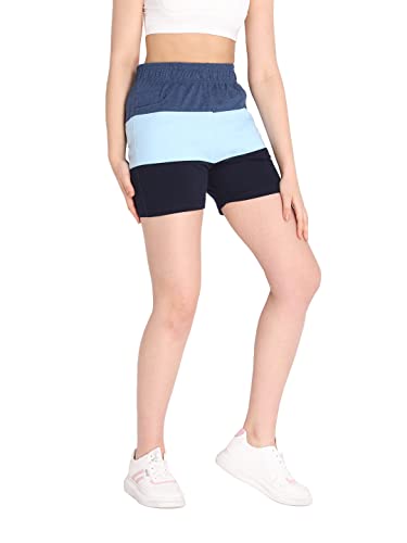 Image of CHKOKKO Women's Regular Cotton Regular Fit Plain Shorts for Women