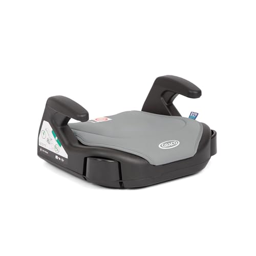 Graco Booster Basic R129 Backless Booster Car Seat Lightweight at only 1.4kg Suitable from Approx. 7 to 12 Years (135-150cm) Opal Sky Fashion