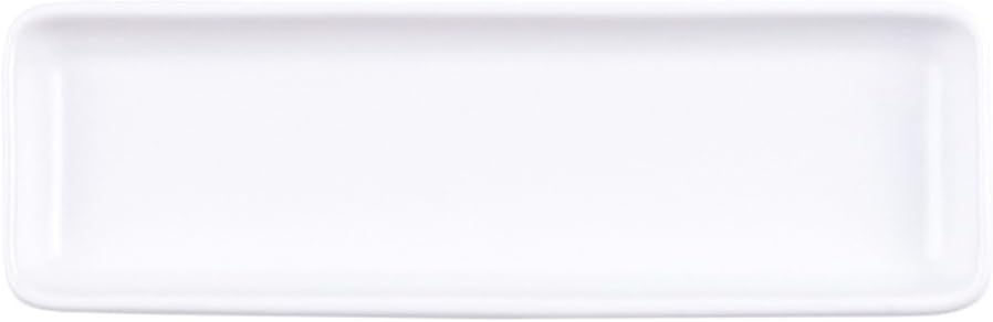 Luxshiny Ceramic Sushi Plate Rectangular Food Serving Tray 9.37 in Long Plate for Snacks Dumplings and Appetisers Porcelain Snack Dish for Home Restaurant and Japanese Tableware