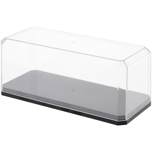Pioneer Plastics 143C-BB Clear Plastic Display Case with Black Base for 1:43 Scale Cars, 6.125