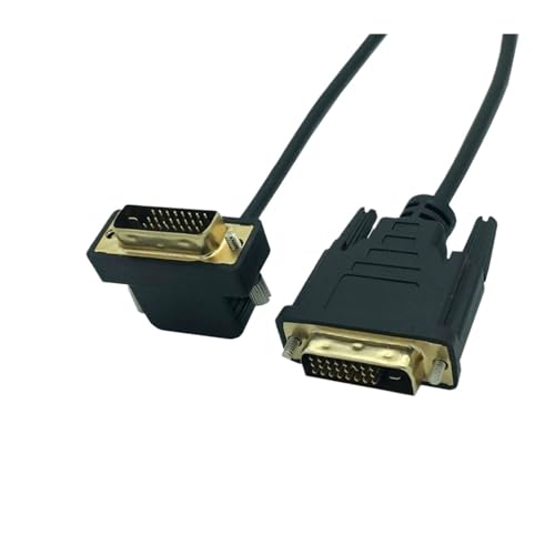 90 Degree Elbow DVI 24+1 Male Female Extension Cable Computer M>oni>tor High-Definition Connection DVI-D-I(F 30cm)