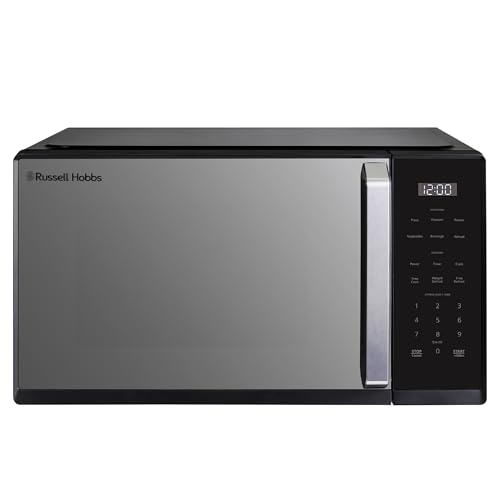 Russell Hobbs Digital Microwave in Black, 900W Power, 10 Power Levels, 6 Auto-Cook Menus, Defrost...