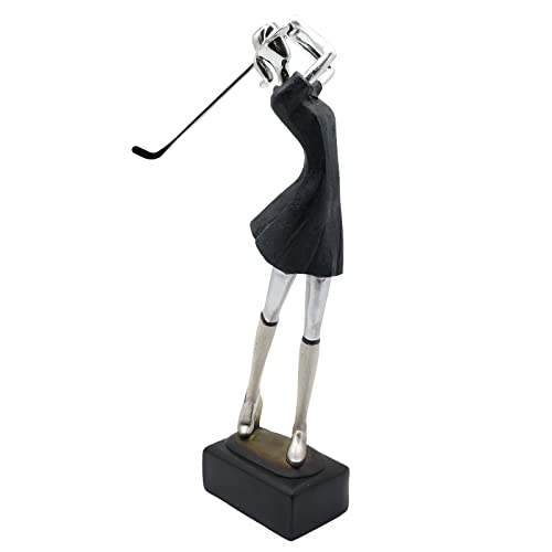 Lukitas Lady Golfer Statues And Sculptures, Golf Figurine Home Decor, Creative Desk Ornament For Office Living Room Decoration, Resin #TOP14