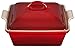 Le Creuset Stoneware Heritage Covered Square Casserole, 2.5 qt. (9"), Cerise