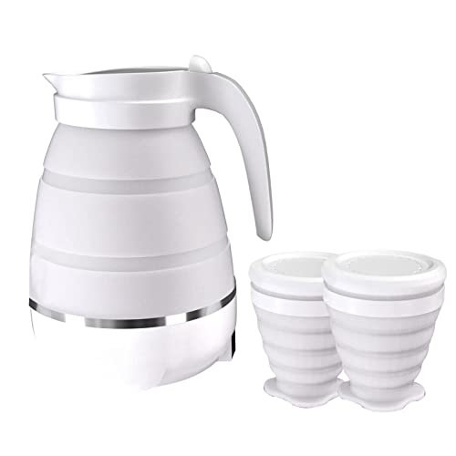 Bollitore Elettrico Pieghevole 600ml con 2 Tazze