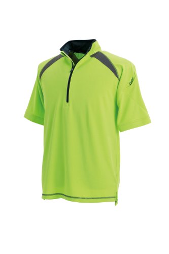 TS DESIGN ショートスリーブハーフジップ 3015 ライトグリーン 3L