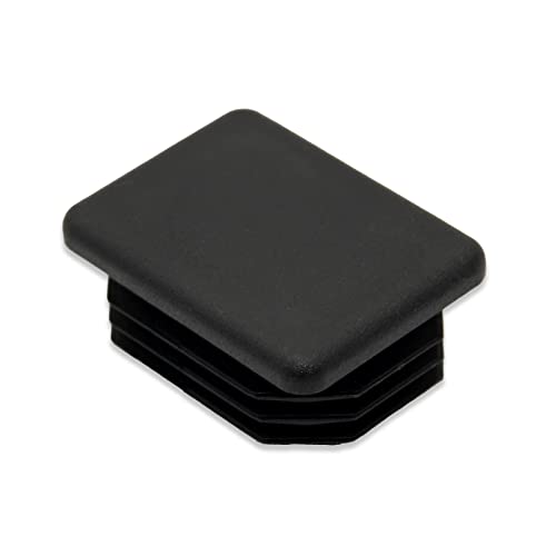 Image of Flyshop 8 Pack Black Chair Glide Inserts Plastic Plugs Rectangle Pipe Tubing End Caps 30 x 40 mm, 1-3 /16 inch x 1-9 /16 inch