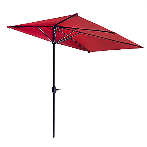 Umbrella con aislamiento térmico CLSDRZC sombrilla semi-cuadrada que reduce el calor en el jardín