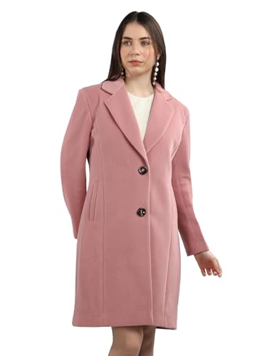 Image of PLAGG Women's Notched Lapel Long Overcoat