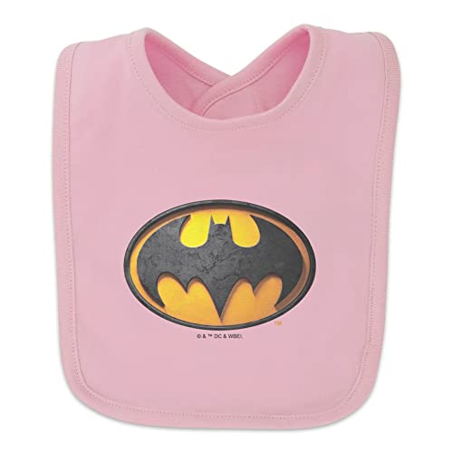 GRAPHICS & MORE The Flash Batman Logo Baby Bib - Pink