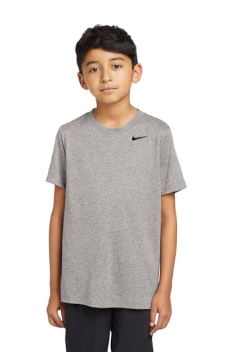 Nike Youth Short Sleeve Legend Shirt (Large, Gray)