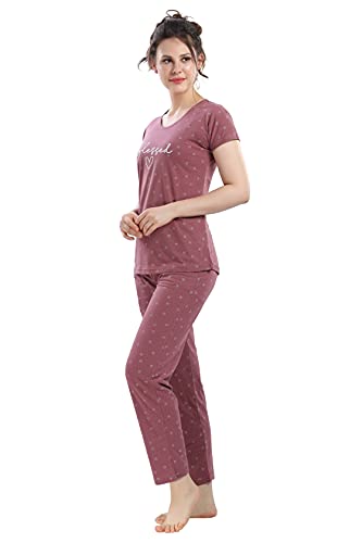 Image of DZZO Women's Cotton Printed Night Suit
