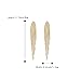 BriLove Clip-on Earrings Fashion Long Chandelier Dangling Linear Tassel Dangle Drop Earring Gold-Tone
