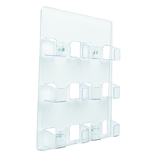 Deflecto 6-Pocket Business Card Holder, Holds 480 Cards, 8.5 X 1.63 X 9.75, Plastic, Clear #TOP5