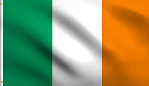 Dmse Ireland Irish Bratach Na Héireann Flag 2X3 Ft Foot 100% Polyester 100D Flag Uv Resistant (2' X 3' Ft Foot) #TOP7