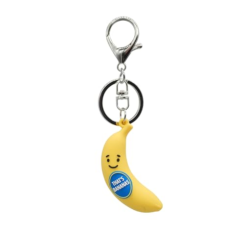 GOOFBALLS Keychain Bag Clip – That’s Bananas, Funny Food Keychain,