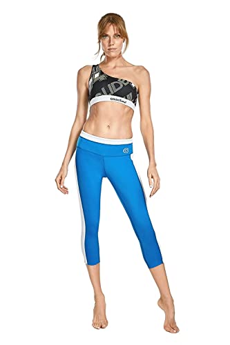GlideSoul Damen 1 mm Cropped Leggings, Blue/White, XS Cover
