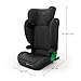 Kinderkraft JUNIOR FIX 2 PRO Kindersitz 100–150 cm, Verstellbare Kopfstütze, H-GUARD, SPS, ISOFIX und Gurtmontage, Atmungsaktiver AIR FLOW Bezug, Einfaches Anschnallen, Schwarz