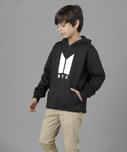 Image of KYDA KIDS Boys Cotton Regular Fit Hooded Neck Hoodies - Sweatshirt with Hoodies Full Sleeves Winter Wear, Long Sleeve Sweatshirts for Boys