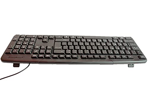 Image of Anjo USB Keyboard Wired with 104 UV Coated Anti Noise Keys, Rupee Key, Spill Proof