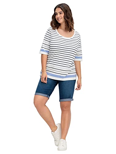 Sheego Damen Große Größen Schmale Jeans-Bermudas aus elastischer...