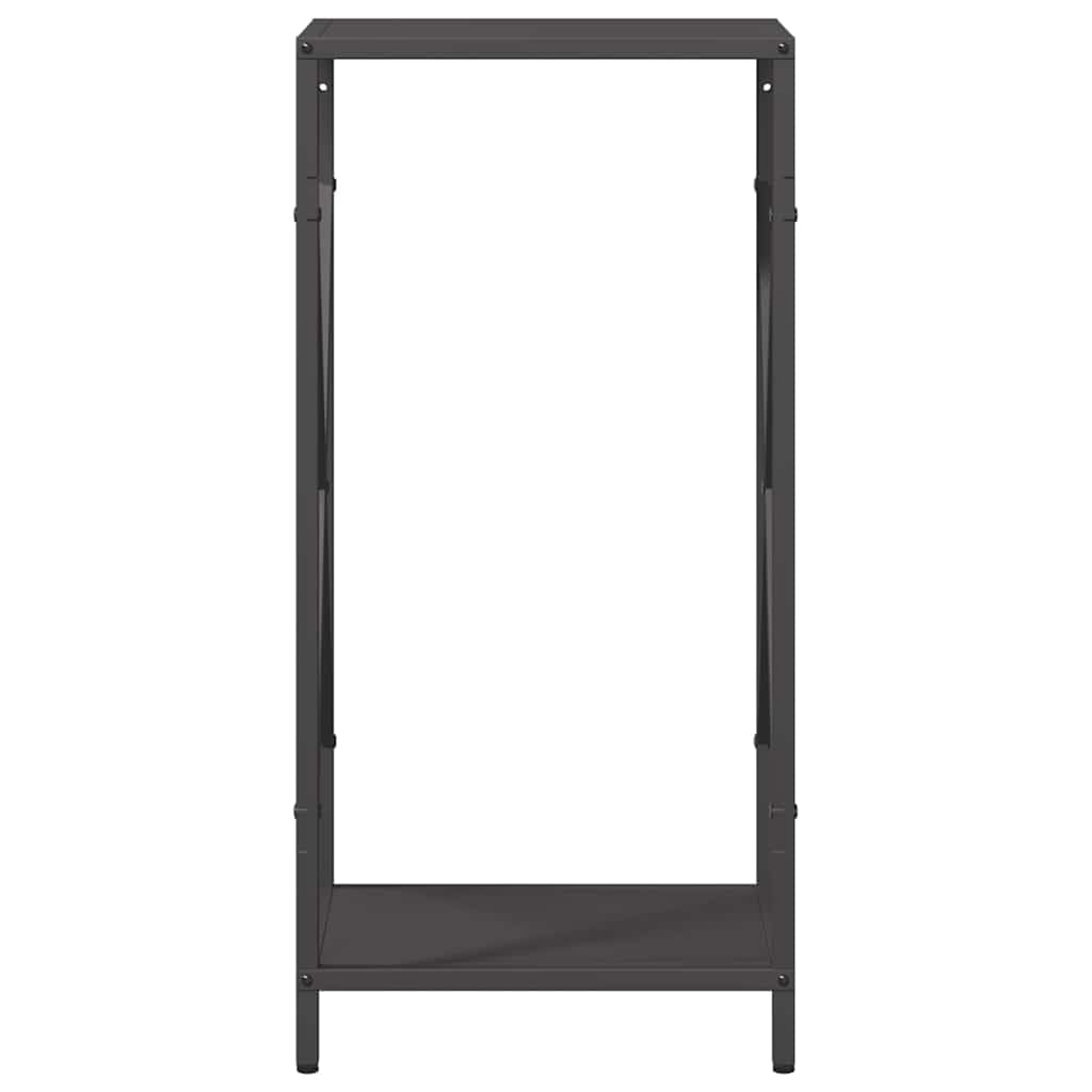 Genérico Leñero Negro 34x25x70 cm Acero Laminado en frío,Casa y jardín,Accesorios para hornos de leña y chimeneas,Bolsas y Soportes de leña-864319