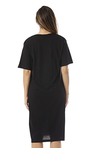 4361-110-3X Just Love Short Sleeve Nightgown / Sleep Dress For Women / Sleepwea,Black - I Heart Slee,3X Plus #TOP2