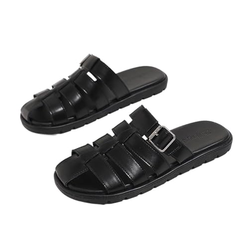 Womens Sandals Roman woven flat bottom half slippers for women summer outdoor wear slip-on sandals