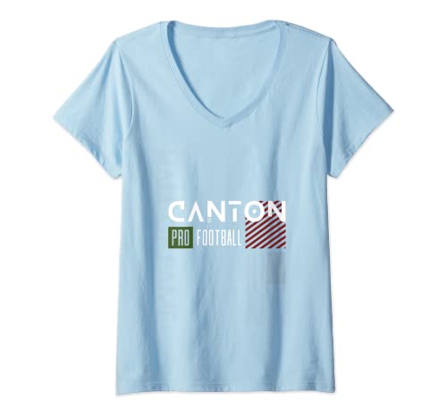Womens Canton Football Ohio Sports Vacation Game V-Neck T-Shirt