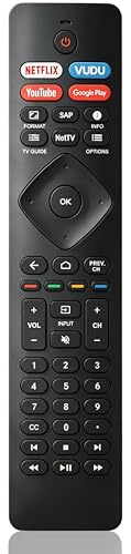 Image of Universal Remote for All Philips TV Remote Replacement, for Philips Smart TV, LED, LCD, HDTV, 3D, 4K UHD TVs