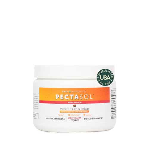 EcoNugenics PectaSol Modified Citrus Pectin 184g Berry Powder Total-Body Health Supplement to Support Immune System Inflammation Response & Healthy Aging + Maintain Healthy Galectin-3 Levels