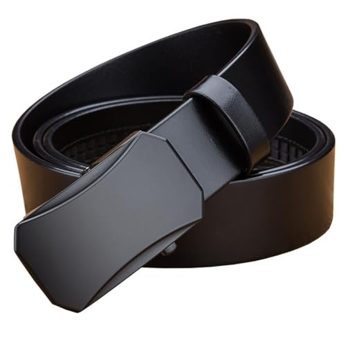 Men's Belt, Automatic Buckle Cowhide Lengthened Genuine Vintage Formal Men's Belt, Suitable for Casual Business Gift