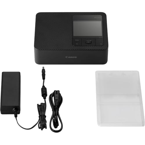Image of Canon SELPHY CP1500 Compact Photo Printer (Black) (5539C001) KP-108IN Color Ink & Paper Set + 64GB Ultra Memory Card + Cleaning Kit + Memory Card Wallet + Card Reader