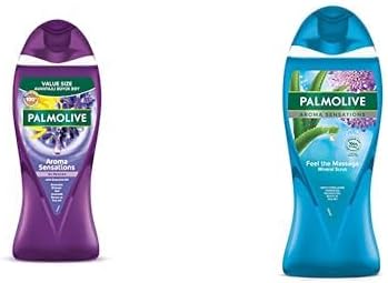 Palmolive Aroma Sensations So Relaxed Lavanta ve Ylang Ylang Yağları Aromatik Banyo ve Duş Jeli (750 ml) ve Palmolive Aroma Sensations Feel The Massage Peeling Etkilli Banyo ve Duş Jeli (750 ml)