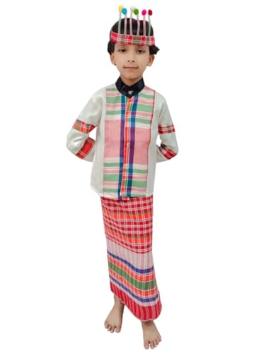 Image of BookMyCostume Manipuri Indian Eastern State Folk Costume - Female 3-4 Years