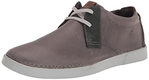 Preisvergleich Produktbild Clarks Herren Gereld Low Sneaker, graues Leder, 47 EU