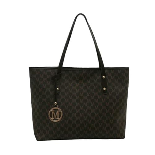 Image of WANGSHUO tote bag Bag, Vintage Handbag, Large Underarm Shoulder Suitable For Women's Daily Use, Work, Outdoor, Travel, Shopping-coffee-41 * 14 * 28cm
