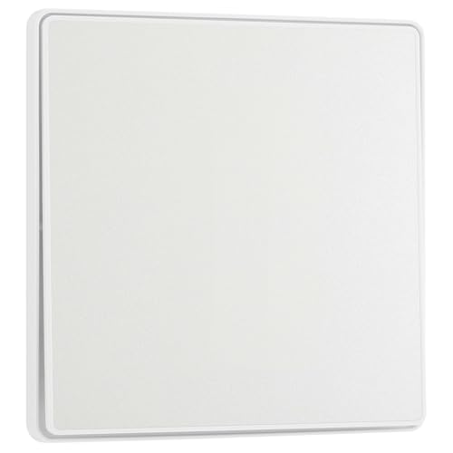 BG Electrical Single Intermediate Wall Light Switch, Edge-to-Edge Rocker, Screwless Appearance, Round Edges, Evolve, Pearlescent White, 20A, 16AX, PCDCL13EW